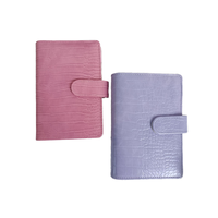 Carpeta de anillas de PU impermeable A6 con patrón de piel de cocodrilo presupuesto opción al por mayor colorido tamaño A5 precio bajo