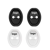 Couvre-serrure de porte de voiture en silicone, silencieux, anti-rouille, protection universelle, pièces de modification intérieure avec logo personnalisé