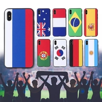 Étui de téléphone antichoc en TPU souple pour iPhone 14 15 16 Pro Max, design de drapeau de pays du monde populaire créatif