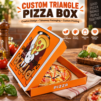Boîte à pizza jetable personnalisée avec logo imprimé, imperméable et résistante à l'huile, pour les restaurants de restauration rapide