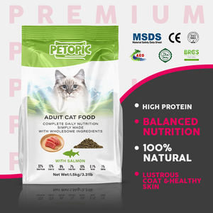 Nourriture sèche pour chats adultes de haute qualité avec formule énergisante, nourriture saine pour animaux de compagnie sans céréales et faible en gras pour l'alimentation quotidienne - Product Image 1