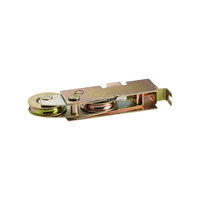 Roulette de porte coulissante en acier style moderne, 2 roues, avec revêtement en zinc/fini poli, faible bruit, épaisseur 4 mm, vente chaude