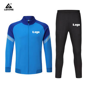 <span class=keywords><strong>2023</strong></span> 2024 otoño 100 traje de entrenamiento de tela de poliéster ropa de fútbol ropa deportiva de media cremallera chaqueta de chándal de fútbol para mujer - Product Image 5