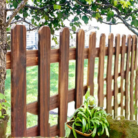 Paneles de Cerca de Madera para Jardín, con Punta en Pico, Carbonizados, Anticorrosivos, de 62x35 cm, para Jardín de Flores de Villa, Venta al Por Mayor