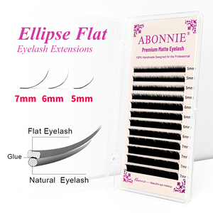 Abonnie đôi tip phẳng Lash J Curl Matte dưới lông mi phẳng Lash phần mở rộng - Product Image 3