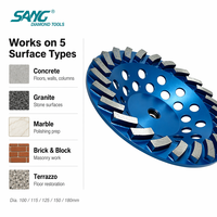 Disque abrasif diamanté à segments turbo personnalisé SANG Stable Grinding pour le traitement des surfaces de sols en béton industriels