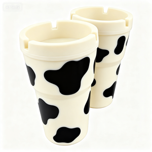 Cenicero Jumbo Ignífugo con Estampado de <span class=keywords><strong>Vaca</strong></span>, Cenicero para Coche, Color 12PCS/caja de Exhibición - Product Image 4