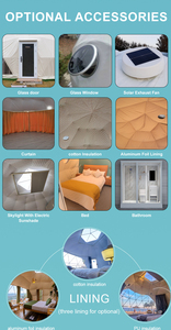 Tente de <span class=keywords><strong>safari</strong></span> de luxe pour glamping, taille personnalisable pour hôtels, complexes hôteliers et projets commerciaux - Product Image 2