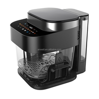 ANWELL Friteuse à air numérique intelligente électrique 4L+6L, cuisson et stockage sans produits toxiques