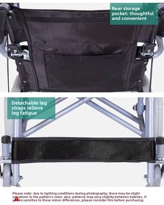 Fauteuil roulant pliable en acier, manuel, léger et économique pour personnes handicapées - Vente en gros - Product Image 3