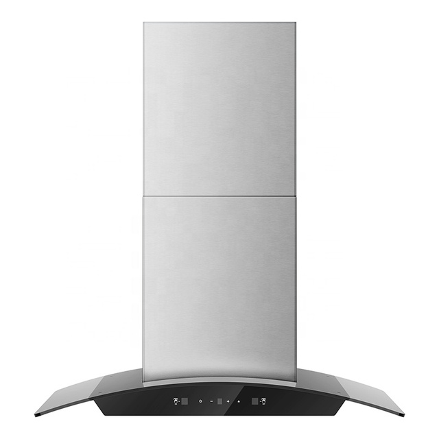 New Coming 2024 Luxury Touch Screen Stainless Steel Electric Island Hood with App Control Low Noise for Hotel & Household Use