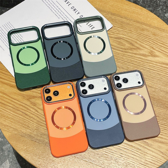 NEW Trendy Matte PC Magnetic Mobile Phone Case for iPhone 17 Air 16 15 Pro Max Candy Lens Colorful Tpu Electroplated Back Cover