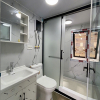 Maison conteneur extensible 20 pieds 40 pieds avec terrasse, villa préfabriquée moderne entièrement meublée avec cuisine, salle de bain et balcon