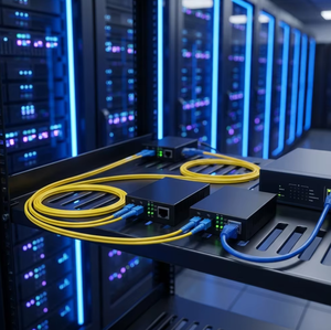Convertidor de Medios de Fibra Gigabit a <span class=keywords><strong>Precio</strong></span> de Fábrica, 10/100/1000Mbps, Monomodo, Fibra Única, 20KM, Puerto SC, Transceptor Óptico - Product Image 6
