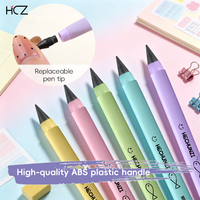 Crayon éternel en gros, sans taille-crayon, effaçable, avec pointe remplaçable, réutilisable, avec capuchon chat mignon pour étudiants et bureaux