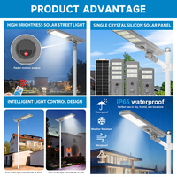 Meilleur prix Projet Utilisation Extérieur En Aluminium Lampadaire 100W 150W 200W Jardin Intégré Led Solaire Réverbère