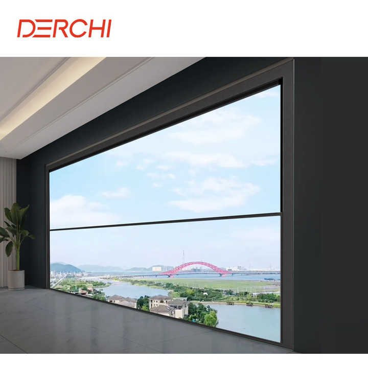 Balcony Intelligent Remote Control Vertical Slide Electric Aluminum Glass Lift up Window