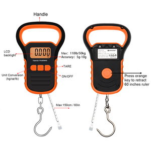 Cân Hành Lý Kỹ Thuật Số Mini 50Kg Cân Hành Lý Xách Tay Cầm Tay LCD Cân Điện Tử Cầm Tay, Dụng Cụ Câu Cá - Product Image 2