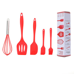 Nuevos productos de silicona Accesorios para el hogar y la cocina Utensilios de cocina de silicona resistentes al calor Juego de espátula de cocina <span class=keywords><strong>barata</strong></span> - Product Image 3