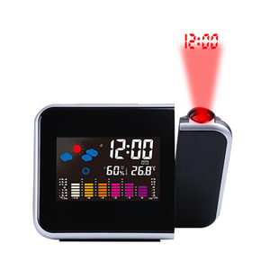 <span class=keywords><strong>Station</strong></span> <span class=keywords><strong>météo</strong></span> numérique <span class=keywords><strong>avec</strong></span> rétroéclairage LCD, <span class=keywords><strong>projection</strong></span> de l'<span class=keywords><strong>heure</strong></span>, horloge de bureau <span class=keywords><strong>avec</strong></span> alarme, température et humidité pour la maison, le bureau, la chambre, OEM - Product Image 1
