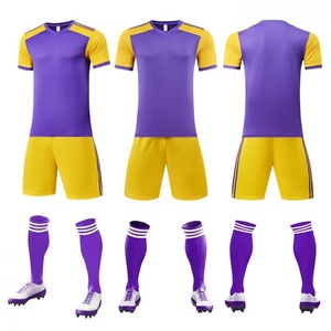 Ensemble de maillots de football pour étudiants masculins adultes, pour compétitions sportives, entraînements, utilisation en équipe, couleurs et logo personnalisés, coton/bambou - Product Image 5