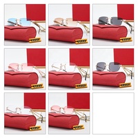 Nouvelles Lunettes de Soleil Tendance Haut de Gamme Forme Corne de Buffle Petites Carrées Sans Monture Rectangulaires pour Hommes et Femmes
