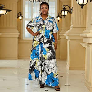 Cardigan long pour <span class=keywords><strong>femme</strong></span>, deux pièces, tenue décontractée, manteau court imprimé, grande <span class=keywords><strong>taille</strong></span>, nouvelle collection été - Product Image 1