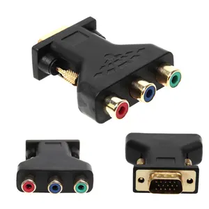 China Factory Seller high quality vga male to rca female adapter vga to 3 rca connector
