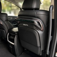 Table pliante pour dossier de siège Toyota Alphard Vellfire 30 40 Series 2015-2024, chargeur sans fil, porte-gobelet, éclairage d'ambiance, bureau pour ordinateur portable