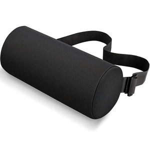 Coussin lombaire rond en mousse à mémoire de forme hypoallergénique et ventilé avec tissu rafraîchissant pour les personnes souffrant d'allergies et pour les longues périodes assises - Product Image 1