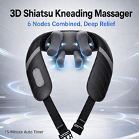 Masseur cervical sans fil électrique Shiatsu HealthPal OEM avec tête de massage ergonomique et fonction chauffante pour le cou et les épaules