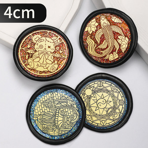 Tête de sceau en laiton 4 cm pour cire à cacheter, grande taille, pour décoration - Product Image 1