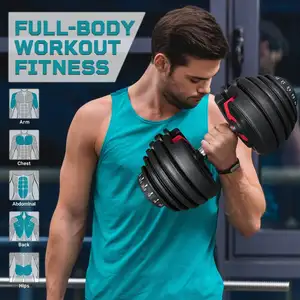 YQMM Conjunto de halteres ajustáveis para musculação, 40kg, 90lb, de alta qualidade com alça antiderrapante, personalizado para homens e mulheres