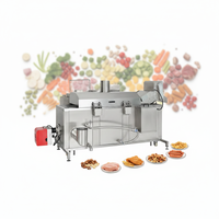 Grote olie-friteuse voor aardappel-frites, verwerkingslijn met thermische olie, continue friteuse voor gebruik in voedingsmiddelenfabrieken