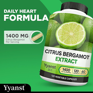 Cápsulas de extracto de bergamota cítrica de marca privada de alta calidad Beneficios para el corazón y el sistema circulatorio Función circulatoria Lípidos equilibrados - Product Image 3