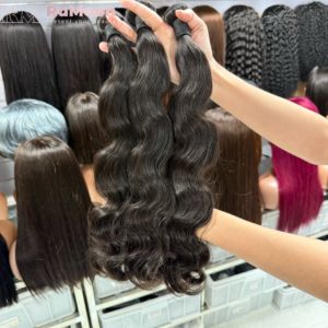 Lot de mèches brésiliennes vierges 12A en <span class=keywords><strong>cheveux</strong></span> humains, ondulées, pas chères, <span class=keywords><strong>20</strong></span> pouces étirées, double trame machine Rumoon, 100g - Product Image 2