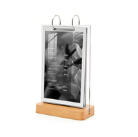 Support de menu portable moderne en acrylique épais A5, présentoir publicitaire de comptoir en verre poli pour magasin