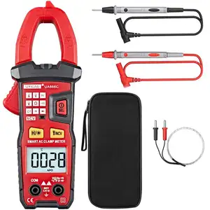 6000 counts 600A AC Current Voltage Ture RMS NCV Multimeter Frequency LED FlashLight Digital Smart Clamp Meter