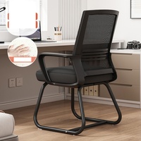 Chaise de bureau Jiuyi à piètement croisé et pieds séparés pour une assise confortable, avec pieds en acier électrolytique, idéale pour chambre et bureau