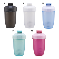 Bouteille shaker de sport en gros, bouteille shaker de protéines pour la gym en extérieur, bouteille d'eau en plastique de 500 ml avec logo personnalisé, cadeau promotionnel