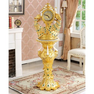 Adorno Moderno de Pavo Real, Decoración para el Hogar, Artesanía de Resina, Relojes de Pie, Escultura de Lujo Nórdica para Sala de Estar, Decoración del Hogar - Product Image 2