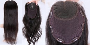 Topper de cheveux humains en dentelle HD en gros, noir naturel, pour femmes, cheveux vierges européens, cuticules alignées, raie droite, nœuds blanchis - Product Image 6