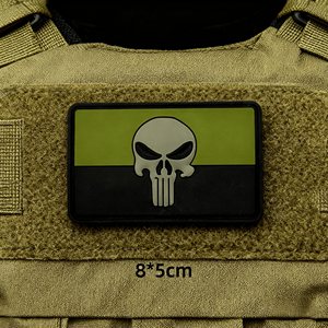 전술 맞춤형 사기 패치 벨크로 패치 후크 루프 백킹 모자 가방 기어 용 PVC와 내구성 PVC 고무 - Product Image 5