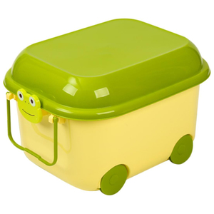 Customizable PP Pig-Shaped <b>Storage</b> <b>Boxes</b> with Wheels & Handles Eco-Friendly Stackable Design Over 35L Capacity for Kids Home Use - Product Image 1