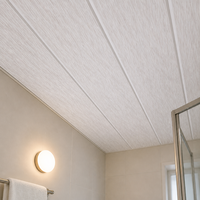 Panneau de plafond en PVC imitation bois, imperméable, pour revêtement mural intérieur et décoration de plafond domestique