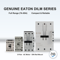 Eaton Moeller DILM7-10 AC Contactor 7A 24V Coil 1NO Aux 3 Pole 50/60Hz Kontaktor Magnetik untuk Motor AC Pemasangan Rel DIN