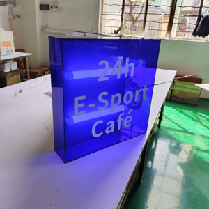 Kim loại hiện đại cửa hàng dấu hiệu tùy chỉnh ngoài trời cửa hàng tường treo quảng cáo kinh doanh dấu hiệu quảng cáo <span class=keywords><strong>LED</strong></span> bảng vòng dấu hiệu lưỡi - Product Image 6