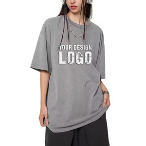 Camiseta de Mujer de Algodón de Alta Calidad, 270g, Estilo Vintage Lavado, Personalizada con Estampado, Manga Corta, Hombros Caídos - Product Image 4