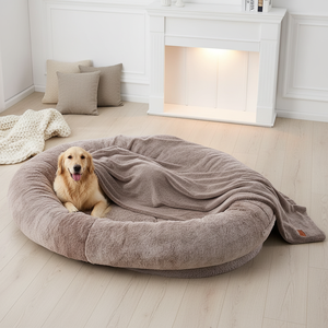 Lit <span class=keywords><strong>pour</strong></span> chien humain de sécurité de 175 cm, grand, populaire, imperméable, grand canapé <span class=keywords><strong>pour</strong></span> une personne, lit rond long en peluche <span class=keywords><strong>pour</strong></span> animaux de compagnie, nid <span class=keywords><strong>pour</strong></span> chat - Product Image 1