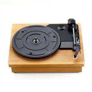 Vente en gros de tourne-disque léger à 3 vitesses en vinyle, texture bambou naturel, avec sortie RCA, pour la maison, le bureau, cadeau pour les amateurs de musique - Product Image 2